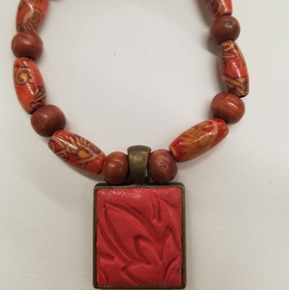 Polymer clay charm bracelet